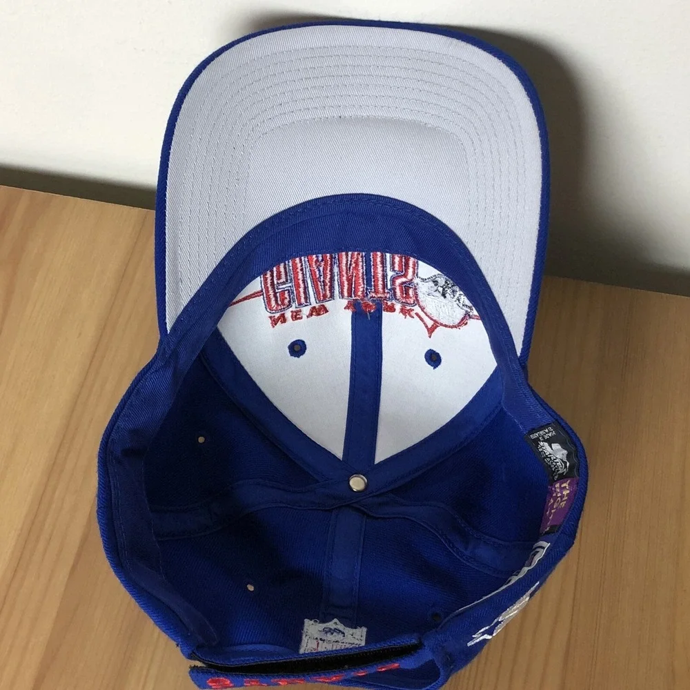 Vtg New York Giants Starter NFL Pro Line Hat Cap Blue Red White